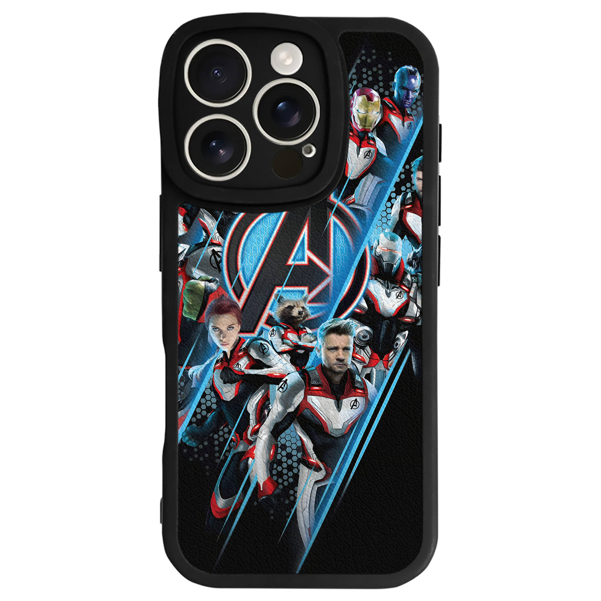 （画像用） アベンジャーズ The Avengers 【iPhone 16シリーズ対応】シリコンスマホケース（レザー調） 材質：シリコン